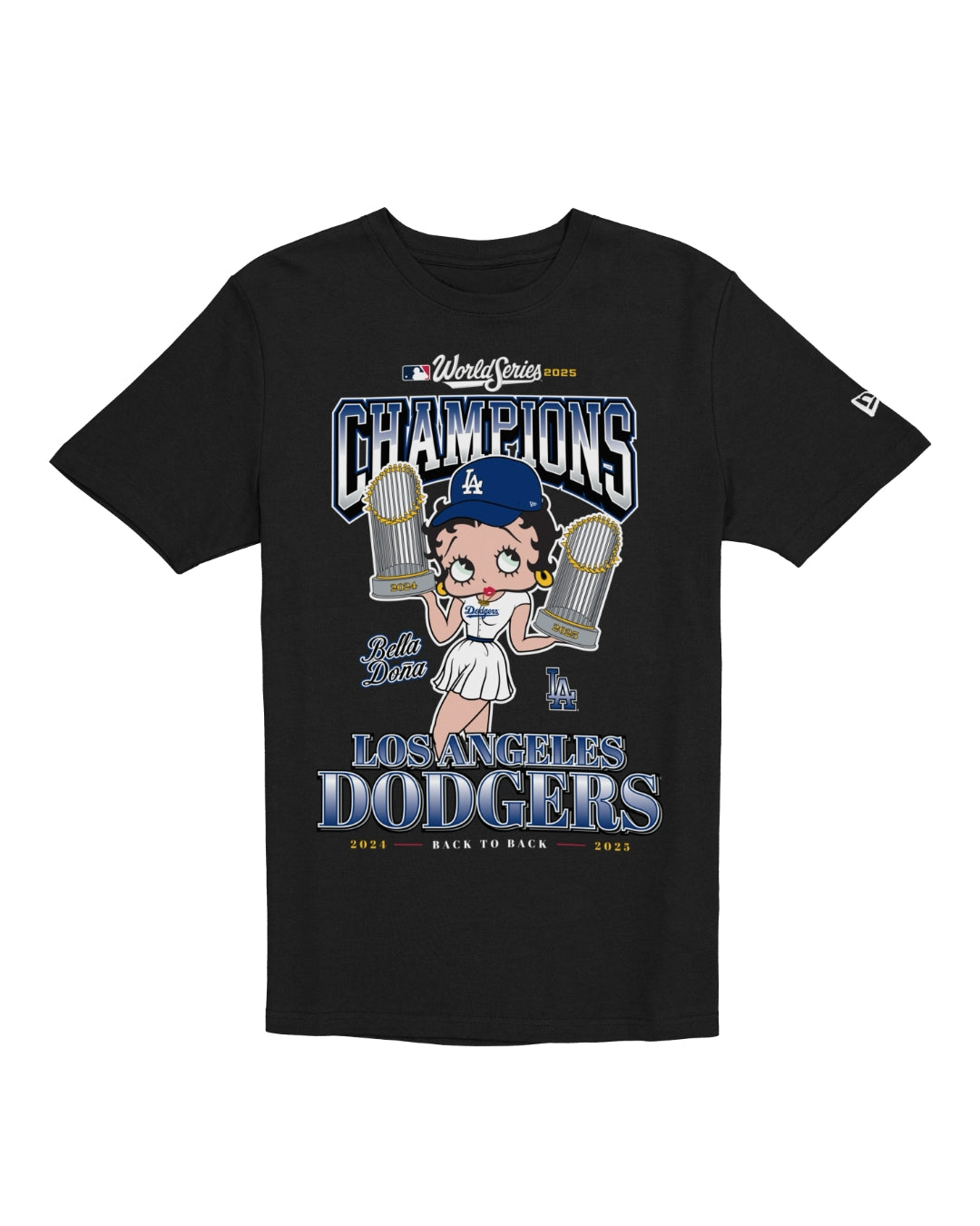 ニューエラ Tシャツ ロサンゼルス ドジャース ベラ ドーニャ　ベティちゃん BD x Betty Boop x Los Angeles Dodgers 2025 World Series Champions