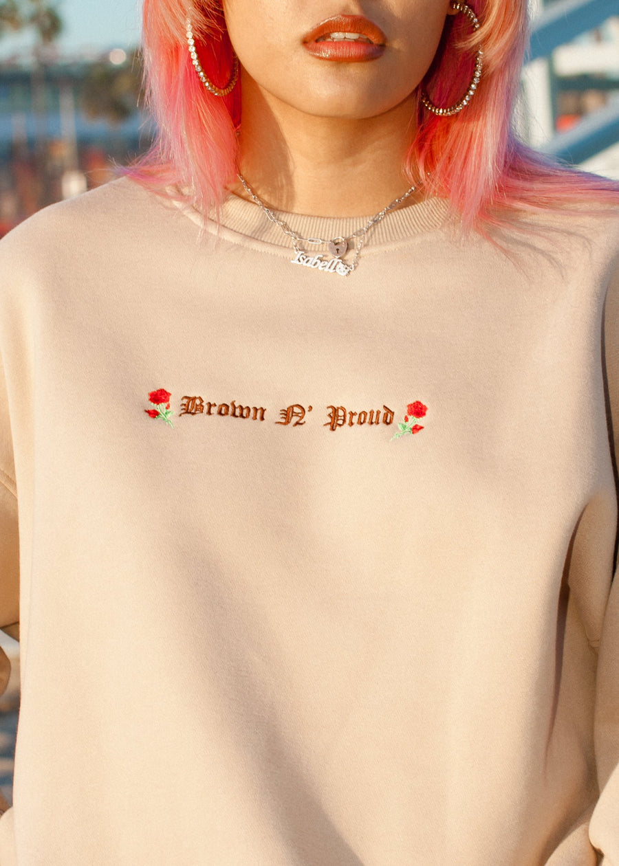 Brown 'N Proud Embroidered Sweater