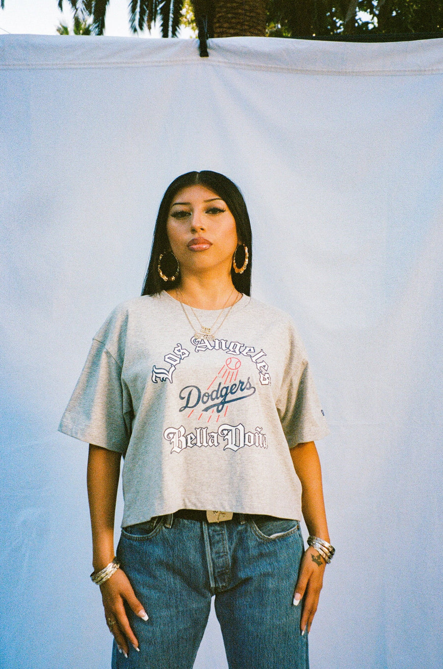 Los Angeles Dodgers X BD - Crop Tee - Grey