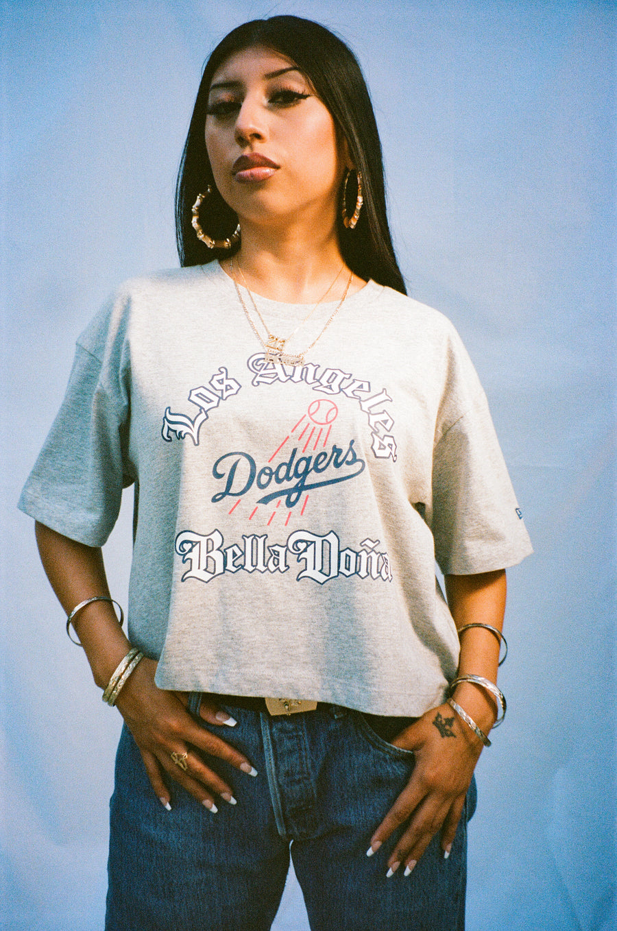 Los Angeles Dodgers X BD - Crop Tee - Grey