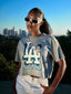Bella Doña x Betty Boop x Los Angeles Dodgers Women's Boxy T-Shirt - Grey