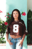 Bella Doña Crop Jersey - Brown