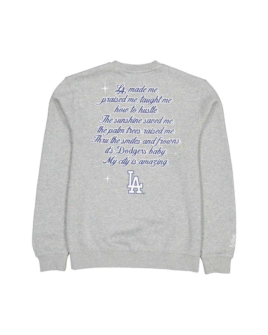 Los Angeles Dodgers X BD - L.A. Made Me Sweater - Grey