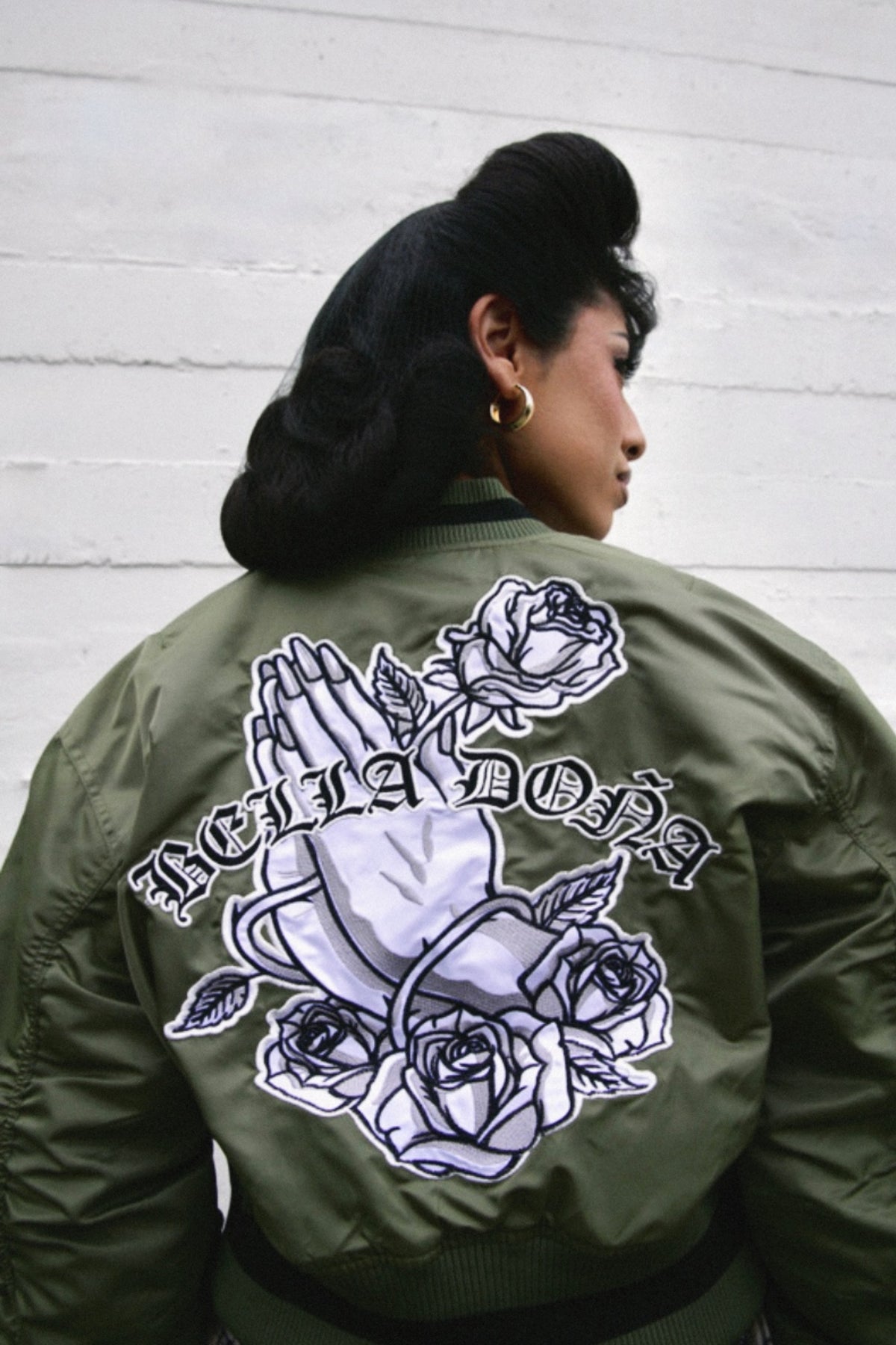 Pray Hands Bomber Jacket - Green – Bella Doña
