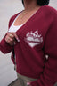 Virgencita Cardigan - Burgundy