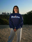Bella Doña x Betty Boop x Los Angeles Dodgers Women's Boxy Crewneck - Blue