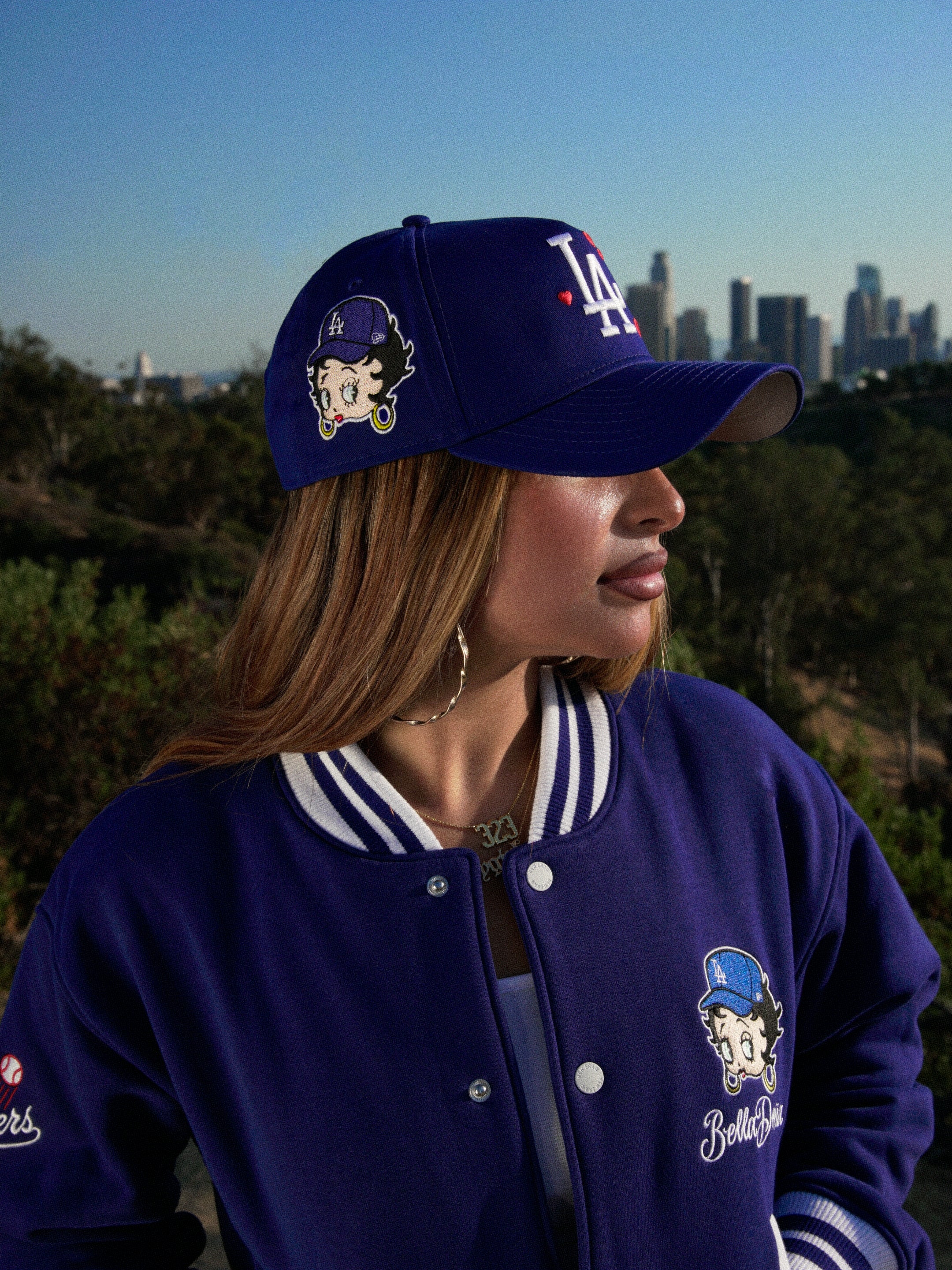 Bella Doña x Betty Boop x Los Angeles Dodgers 9FORTY A-Frame Snapback