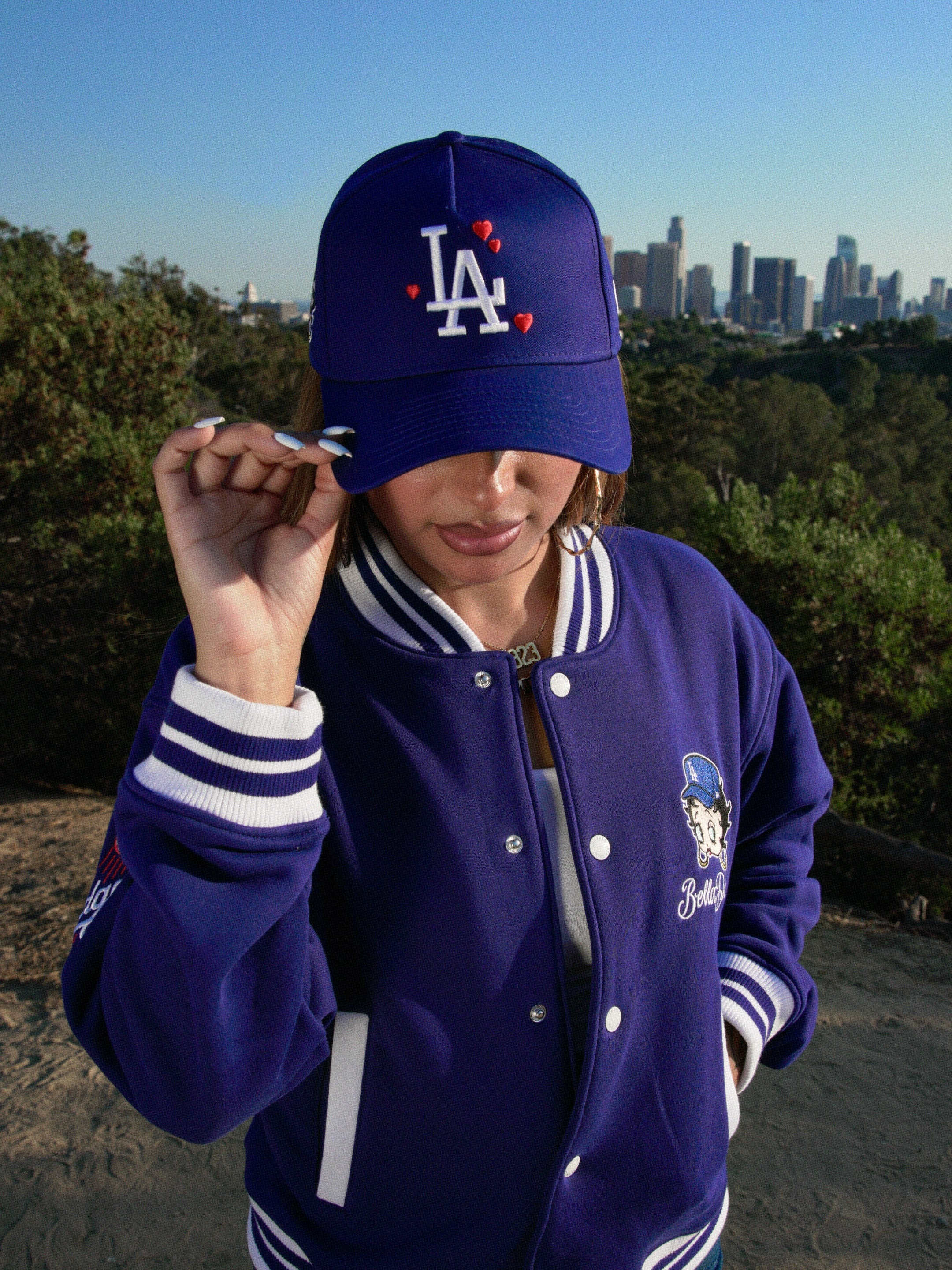 Bella Doña x Betty Boop x Los Angeles Dodgers 9FORTY A-Frame Snapback