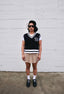 Varsity Sweater Vest - Black