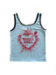 Scared Heart Tank- Blue