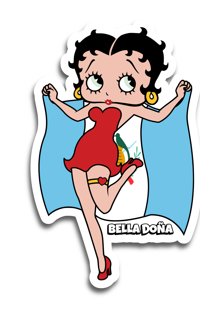 Betty Boop Sticker - Guatemala