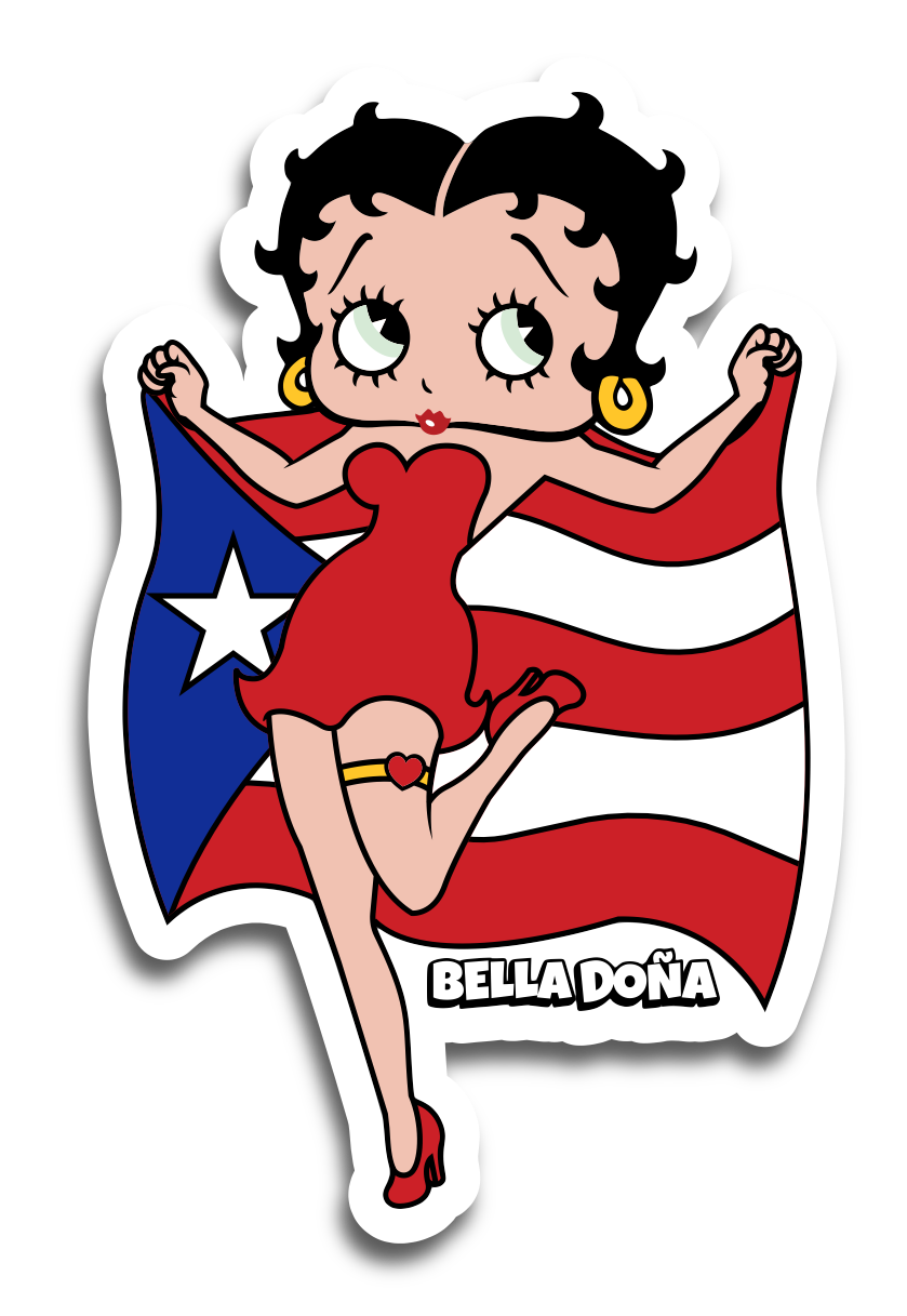 Betty Boop Sticker -Puerto Rico