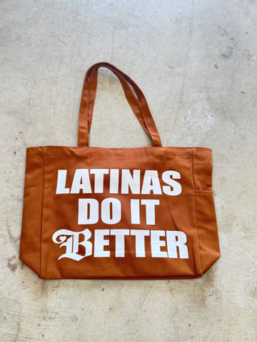 Latinas Do It Better Tote - Brown