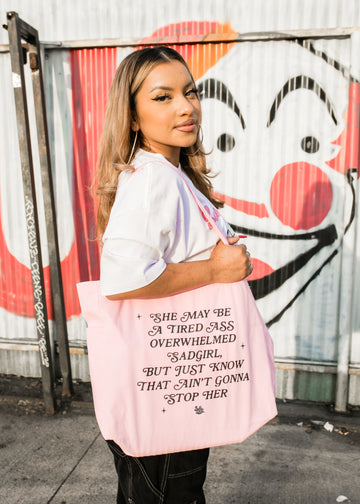 No Stopping Her Tote - Pink