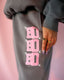 Malcriada Varsity Sweats - Grey/ Pink