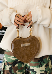 Heart Handbag - Brown – Bella Doña