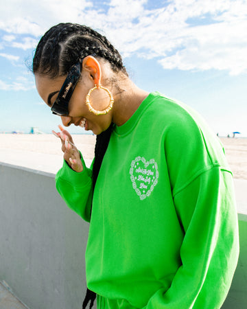 Ain't No Love Sweater - Neon Green