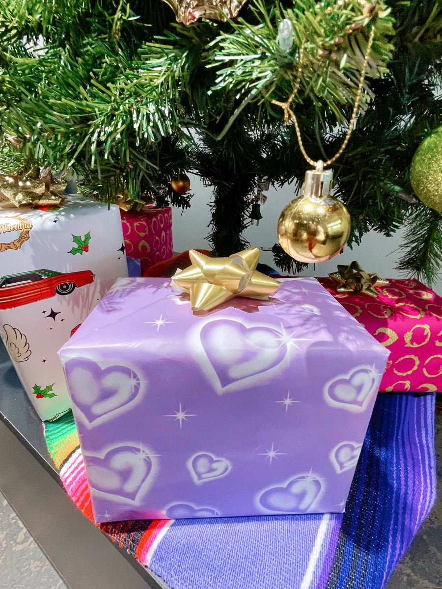 Purple Airbrush Wrapping Paper